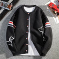 Hot Selling Men's Autumn Winter Knitted Cardigans Branded Embroidered Single Breasted Sweaters Fashionable Trendy Outerwear Tops