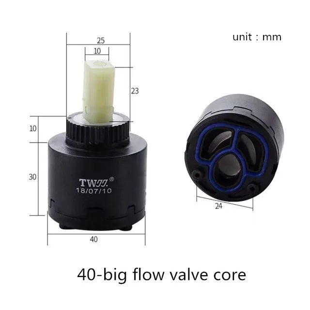 25mm/35mm/40mm Moen Replacement Ceramic Spool Water Mixer Tap Faucet Cartridge Kitchen Bathroom Faucet Replace Part