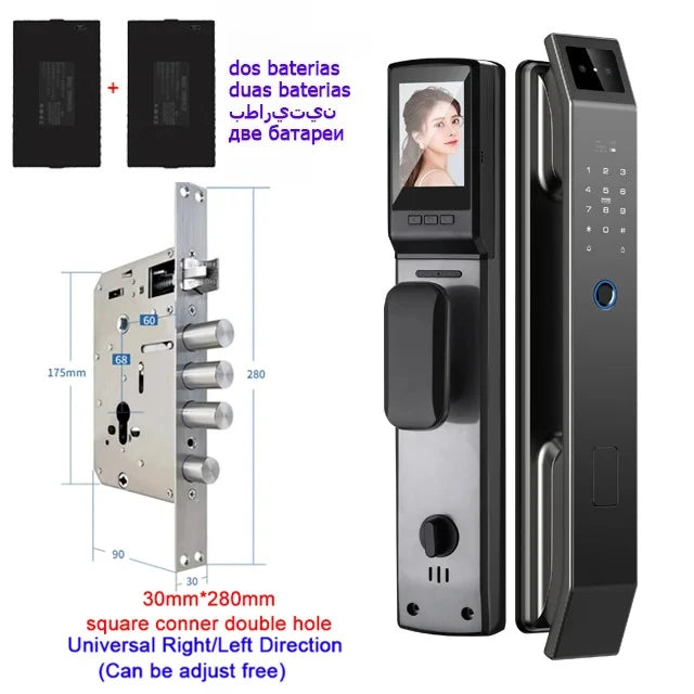 Face Recognition Unlock Digital Door Lock With FIngerprint Password Unlock Keyless Electronic Door Lock