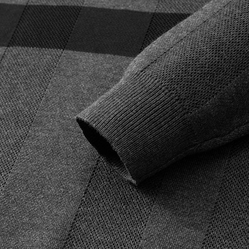 8XL 7XL 6XL 2025 New High End Luxury Thin Wool Sweater Men Soft Warm Mens Pullover Sweaters Casual Striped Fall Winter Clothes