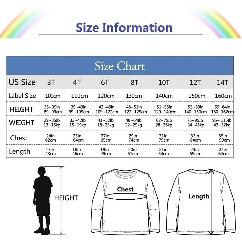 Aimi Lakana Baby Pony Cartoon Clothing Children Spring Fall T-Shirt Kids Long Sleeved O-Neck Tops Girl Unicorn Tees 3-14T