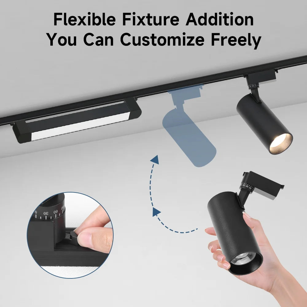 Bright Track Spotlight AC180-265V COB Ceiling Lighting Indor for Living Room Store Track Lights Set Rail Decor Led Track Lamp