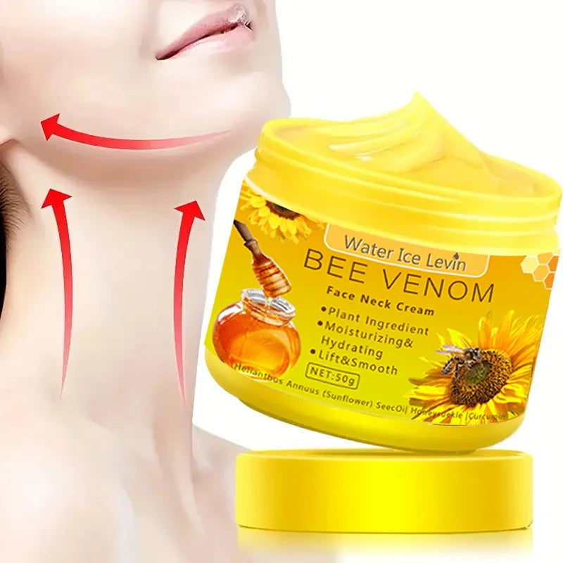 Bee Venom Neck Cream Moisturizing Sagging Improvement Reduce Fine Lines Damaged Skin Repair Facial Cream Nourishing Skin Care