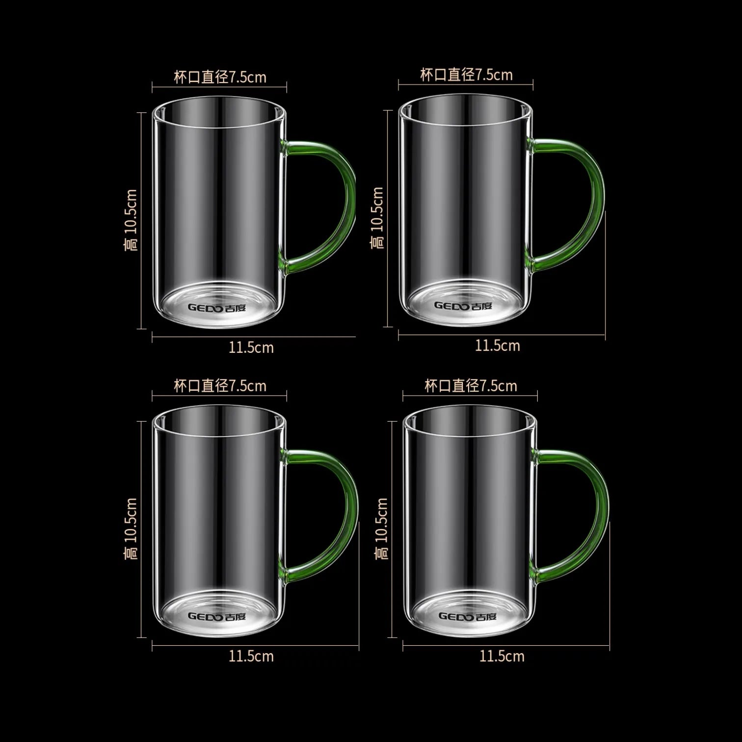LFGB Certificated Ultra Hard High-borosilicate Glass Kitchen Water Kettle -20℃~150℃ Resistant Beverage Bottle for Family Canteen