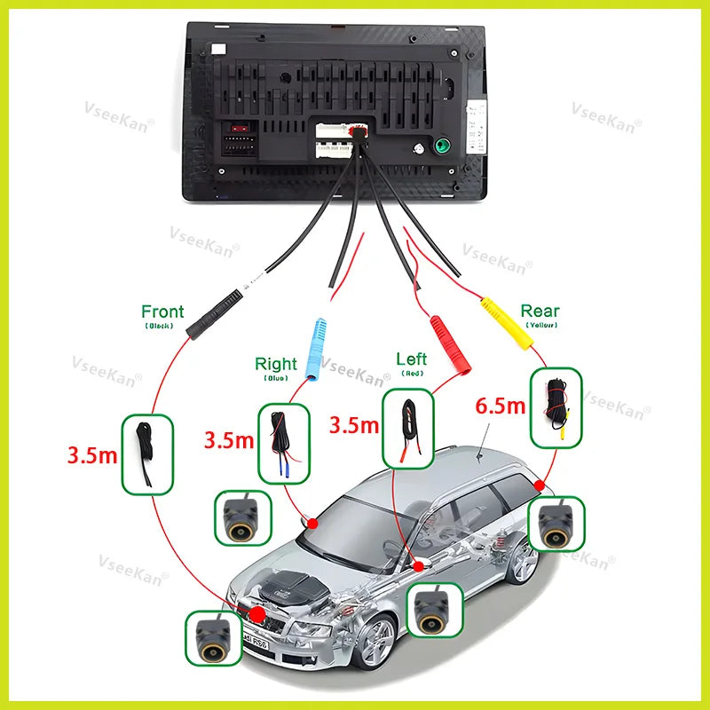 360 camera for car 3D ahd1080p 2053 sensors suitable for Android screens has 360app 25fps. Night vision with antifreeze.