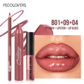 3PCS/SET Long-Lasting Non-Stick lipstick pen&Waterproof Lipliner Pencil & Long-Lasting   Lip Oil Lip Gloss,Beginner-Friendly