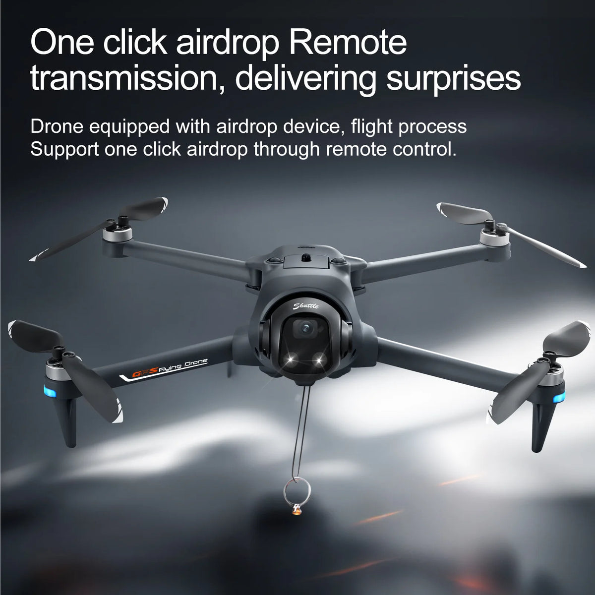 YLRC YL059 RC Drone Airdrop GPS WIFI FPV 180° ESC 4K Dual Camera Smart Follow Obstacle Avoidance Quadcopter 4.5" Screen