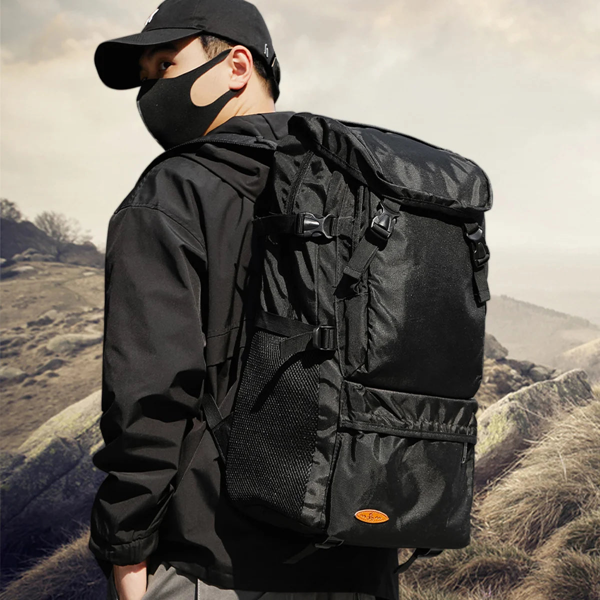 55L Outdoor Waterproof Large Capacity Oversized Hiking Bag Sport Climbing Travel Backpack for Men Women, Lightweight Luggage Bag
