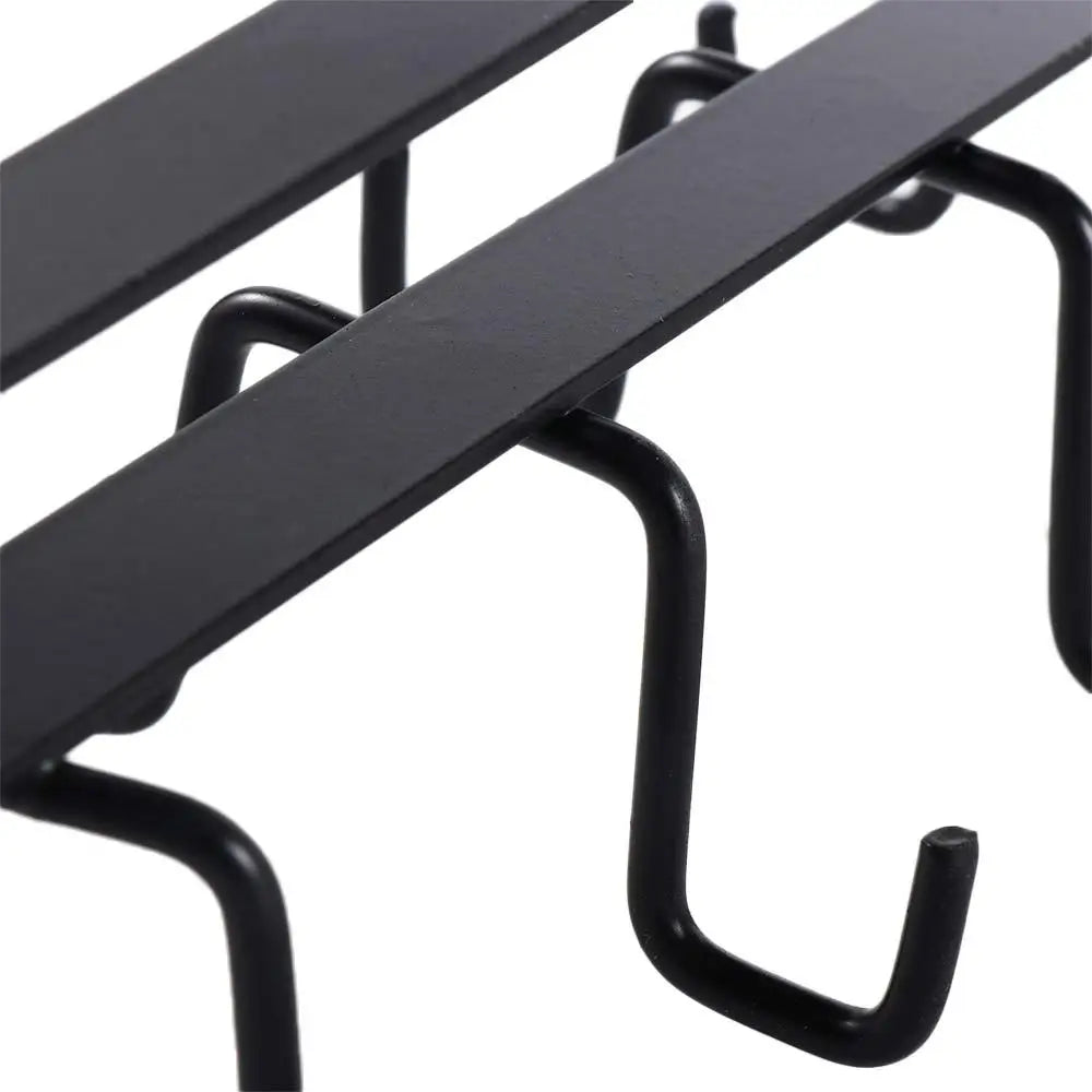 1 PCS Multifunctional Kitchen Organizer High Quality Double-row Cabinet Hook Durable Hanging Cup Holder