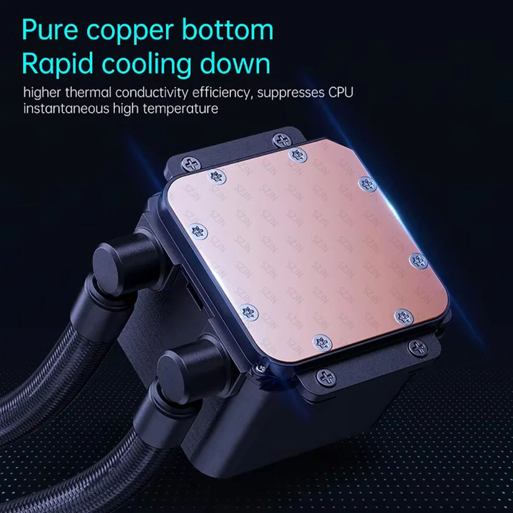 Liquid Cooler 120/240/360 ARGB CPU Cooler Computer Fan CPU AIO Water Cooler Support Intel&AMD Efficient PWM-Controlled Pump