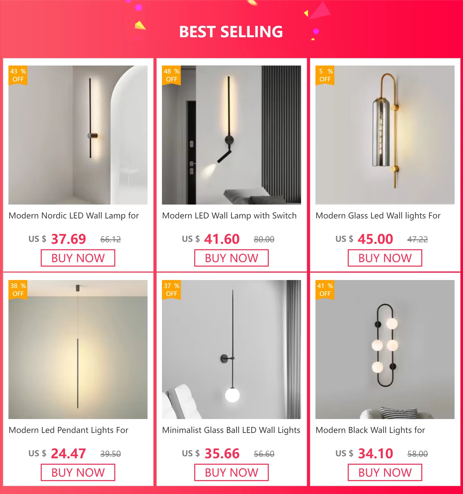 Modern LED Wall Lamp with Switch Bedroom Light Stairs Hallways Living Room Nordic Art Background Decor Black Lights Bathroom