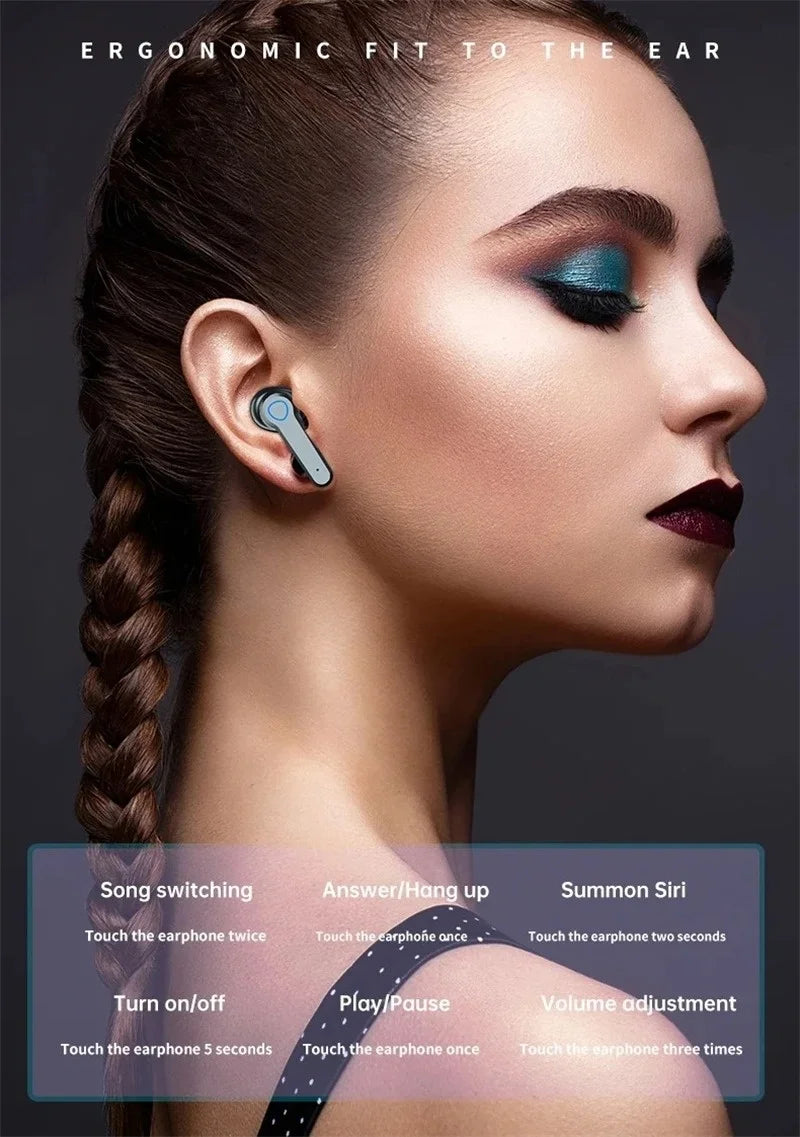Bluetooth Headset Wireless Tws Gaming Support Noise-cancelling Touch In-ear Mini Emergency Power Bank Headset M19 Earphones