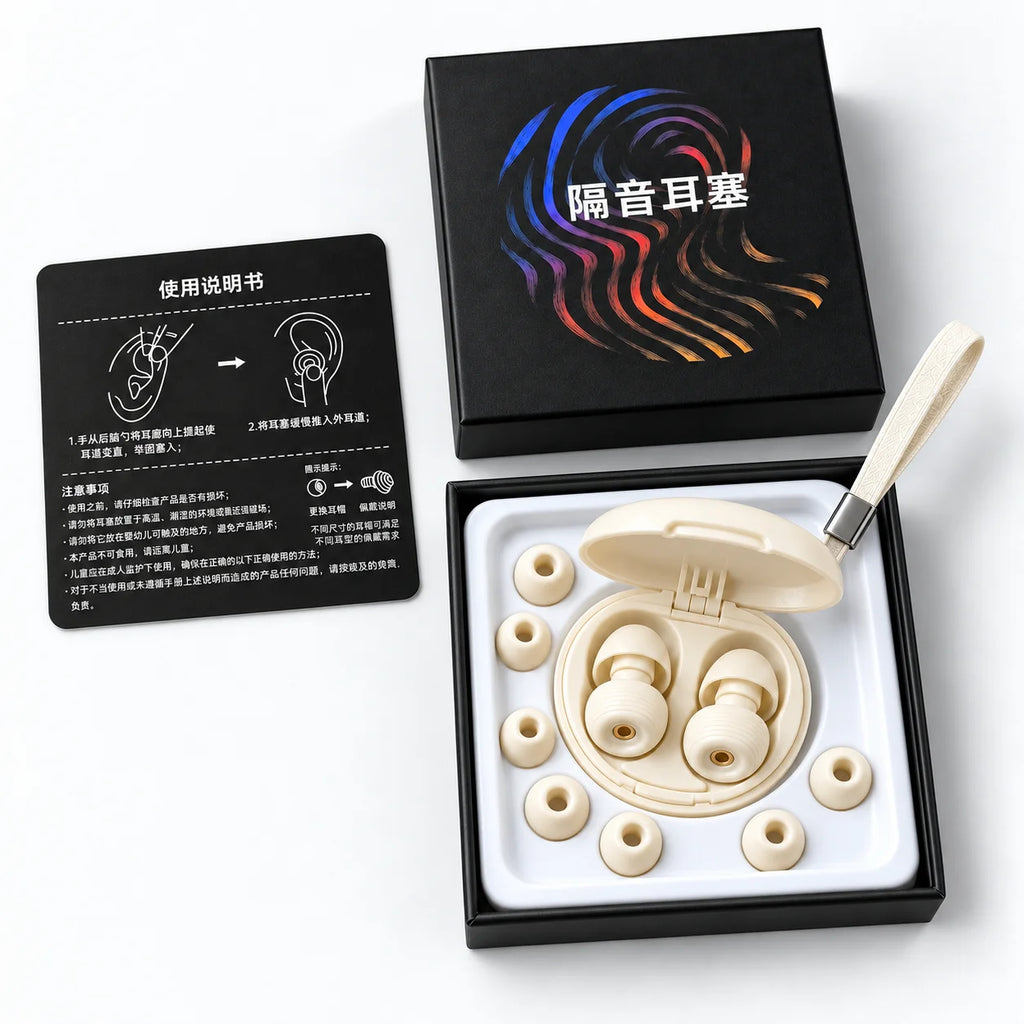 Reusable Silicone Ear Plugs, Soft Noise Reduction Earplugs for Sleeping Work Study Travel Noise Protection