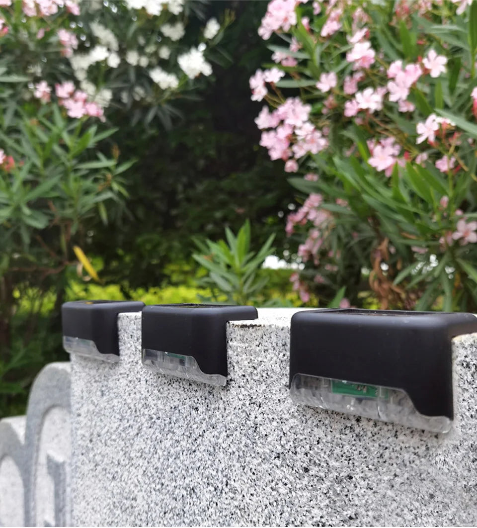 LED Solar Staircase Light Waterproof Passage Patio Courtyard Guardrail Step Lamp for Outdoor Garden Borders Terrace Fence Light