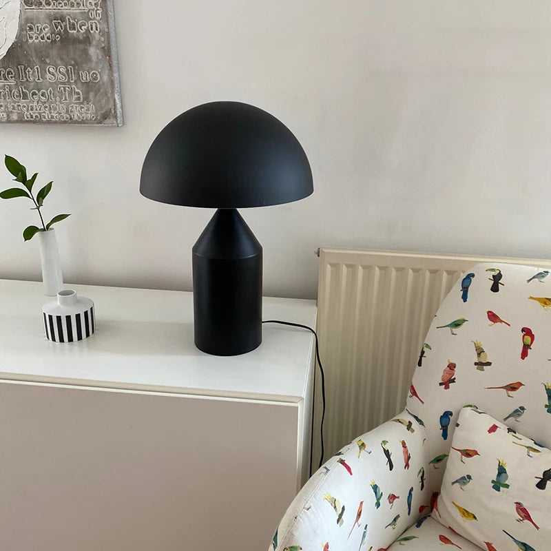 Oluce Atollo Lamp Modern Creative Mushroom Lamp for Bedroom Study Living Room Decoration Gold White Black Bedside Table Lamp