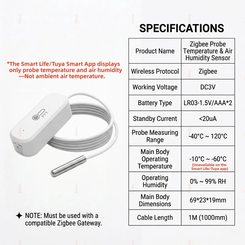 7in1 Zigbee Water Quality Monitor Smart Home Probe Temperature Humidity Sensor TDS SG Meter EC Salnity Tester For Zigbee2mqtt