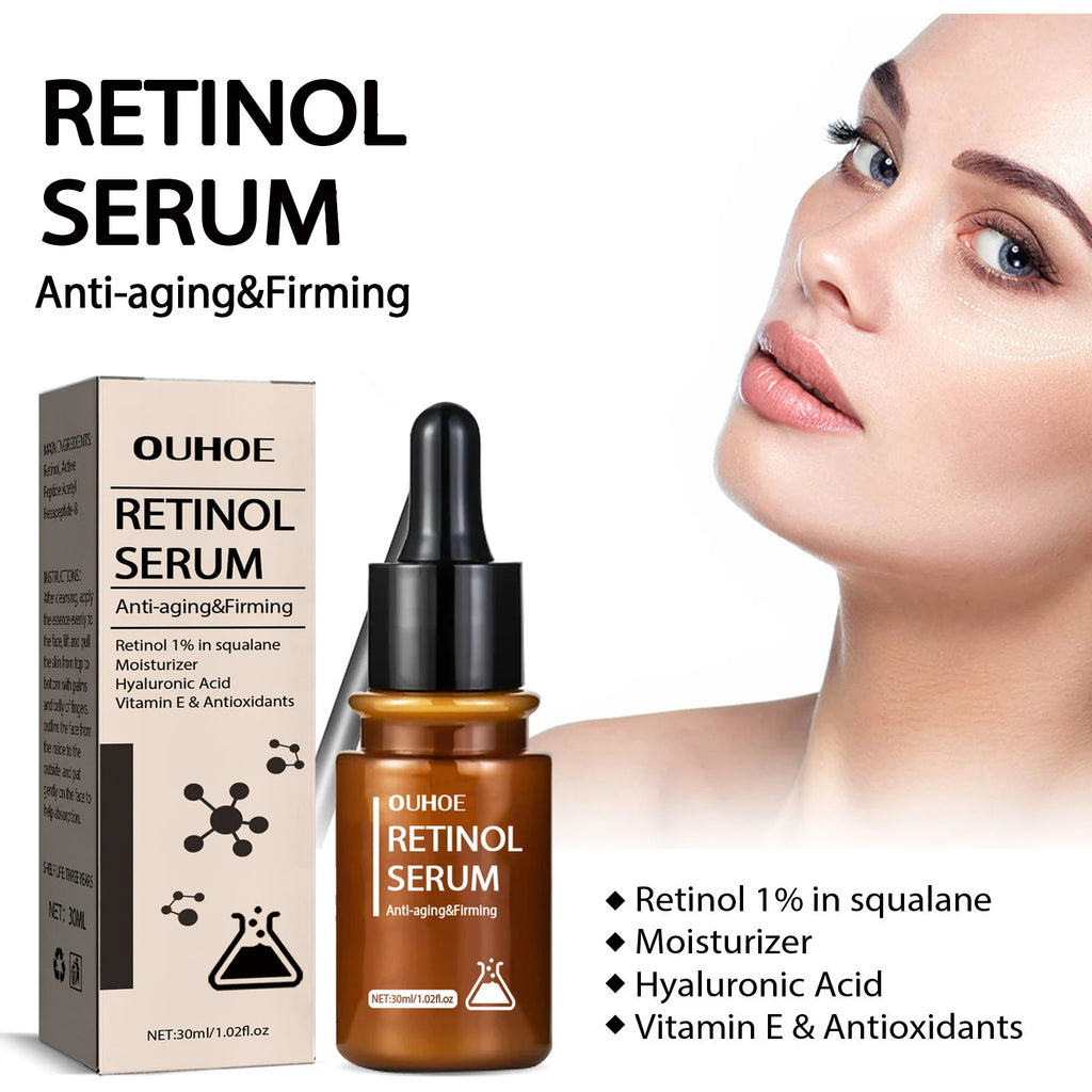 Retinol Anti Wrinkle Serum Lifting Fade Fine Line Anti Aging Improve Crow's Feet Firming Tighten Brighten Moisturizing Essence