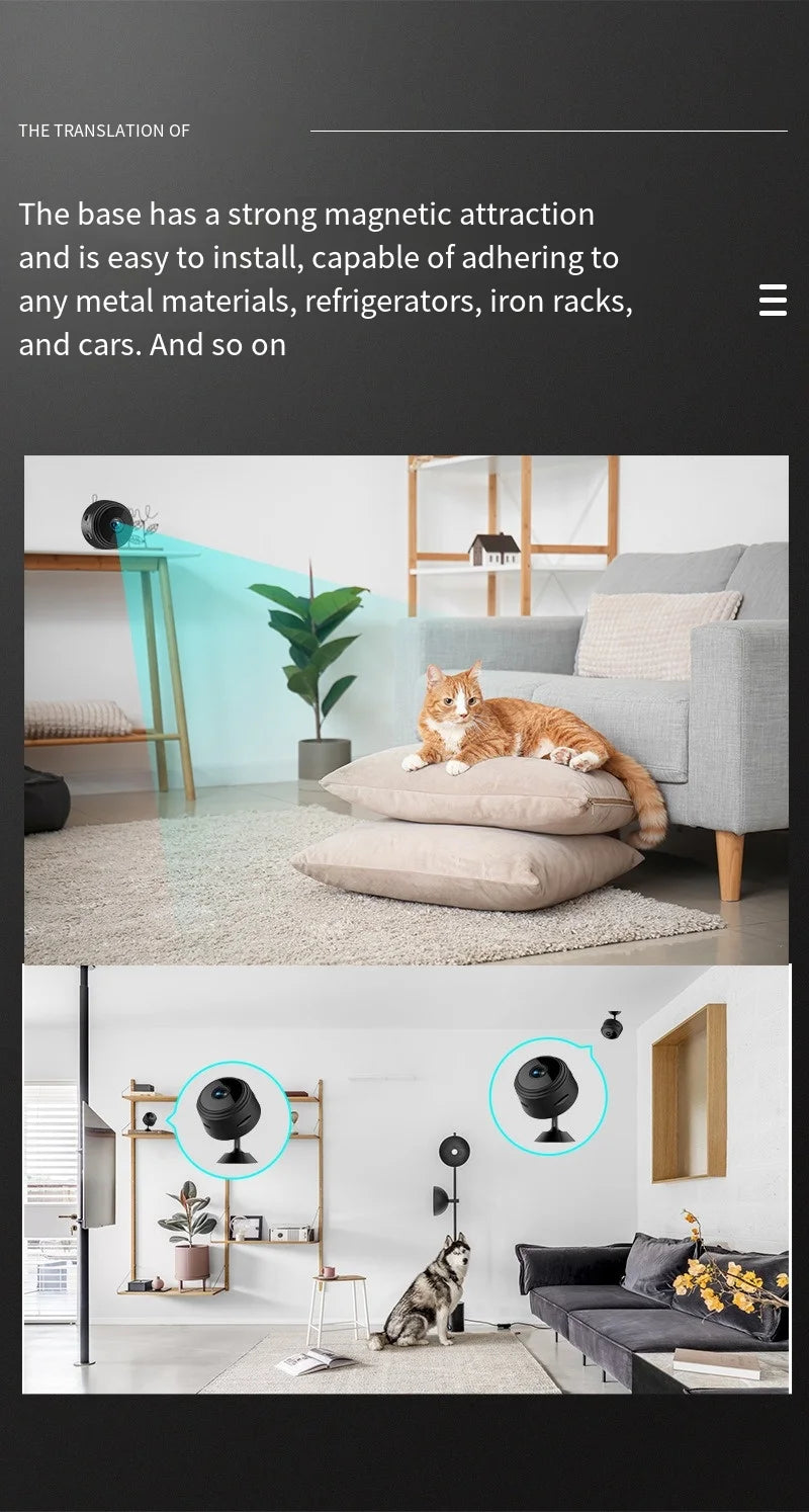 Wireless Wifi Home Security Camera Monitoring Outdoor Mini Recorder - Remote Surveillance Camera for Home Safety
