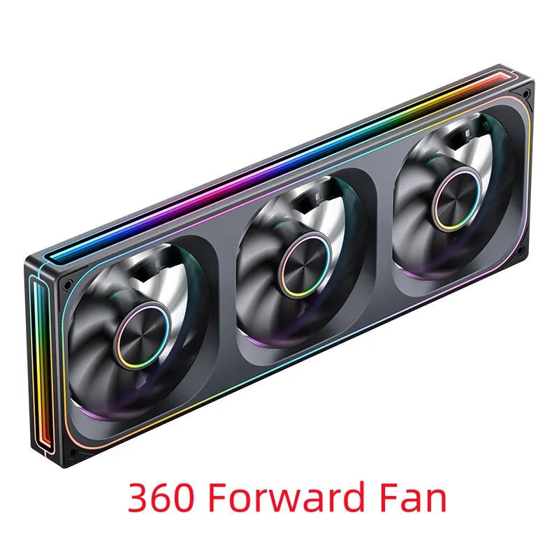 JONSBO ZA-120/240/360 Computer Case Fan 12CM 5V ARGB 120mm Monolithic Structure Water-Cooled Fan  PWM Forward/Reverse Fan Kits