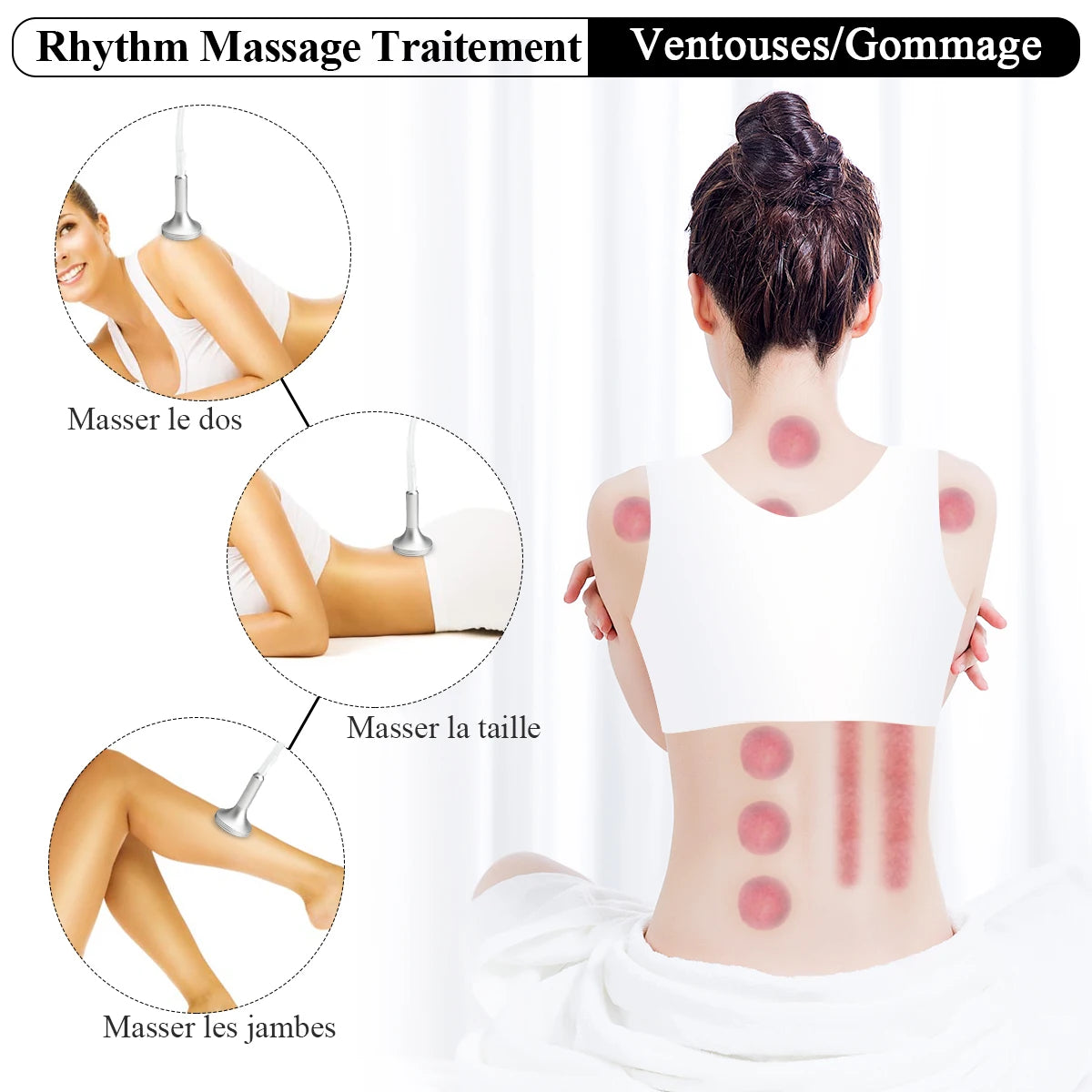 AOKO Vacuum Massage Face Lifting Beauty Machine Breast Enlargement Machine Pump Cup Massager Body Shaping Butt Lifting Device