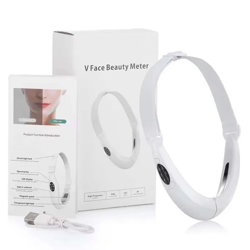 Personal V Shape Face Lift Meter Chin Ems Facial Massager Rf Lifting V Line up Beauty Tool Skincare Instrument Face Massager