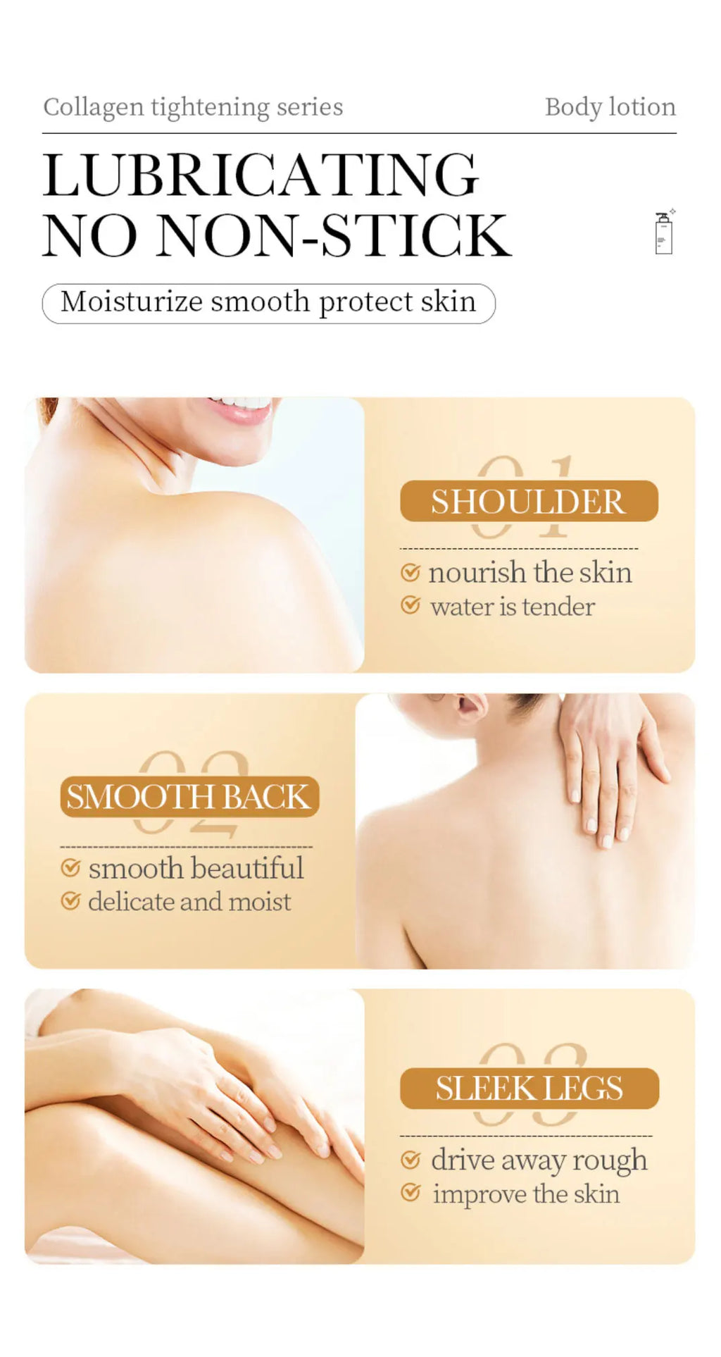 300g Collagen Anti-Aging Body Lotion: Moisturizes, Smooths, And Repairs Skin; Gentle And Easily Absorbed.