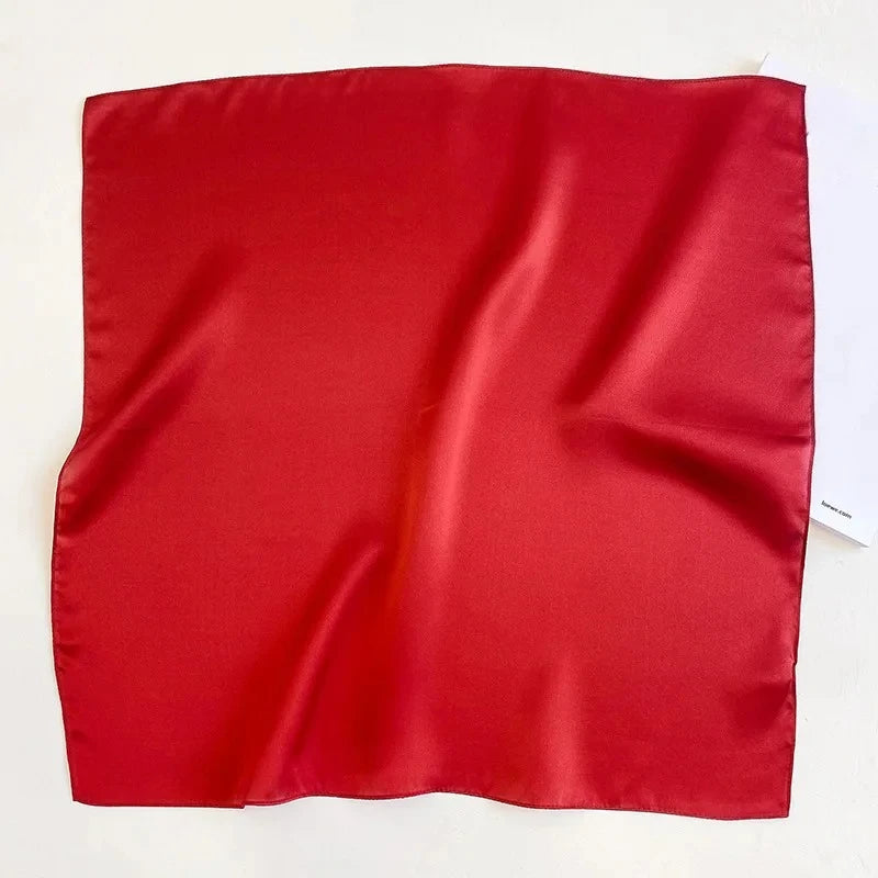 Nature Silk Neck Scarves Lady Foulard Lovely Strawberry Print 100% Real Silk Square Scarf for Women Bag Ribbon Hairband Kerchief