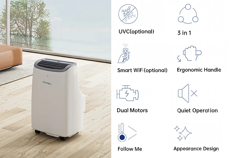 Inverter Portable Air Conditioning Mini Air Conditioning Cooler 12000btu Double Tube and Single Tube Portable Air