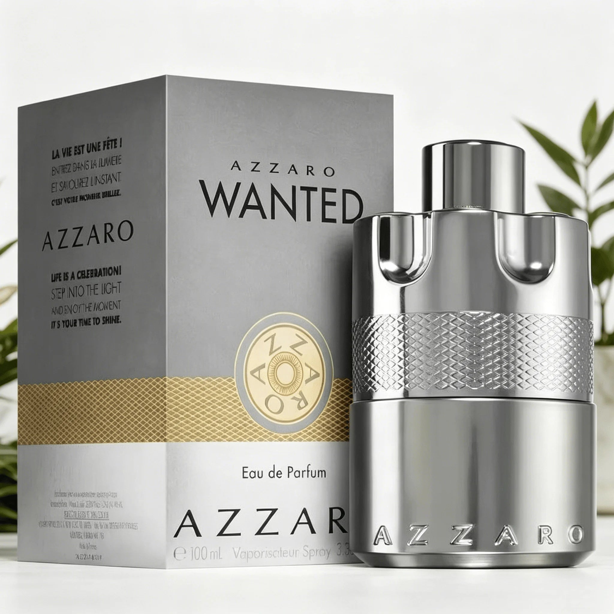Azzaro Wanted Men EDT Perfume 100ml With Gift Box Long Lasting Spicy Woody Citrus Scent Silver Metal Cap Luxury Bottle Fragrance Gift for Men