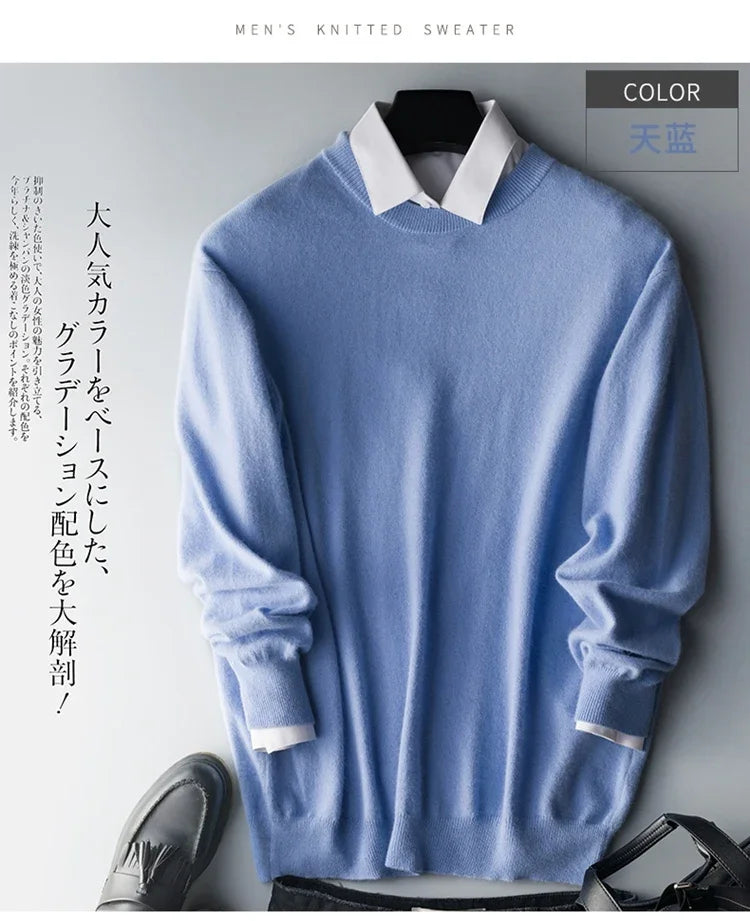 Cashmere Cashmere Sweater Men 2025 Autumn Winter Jersey Jumper Robe Hombre Pull Homme Hiver Pullover Men O-neck Knitted Sweaters