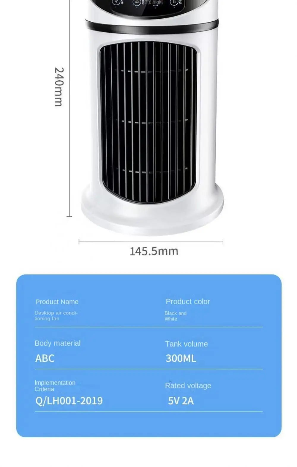 Fan Portable Cold Air Conditioning Multifunctional Air Cooled Fan Evaporative Small Air Cooler Air Conditioning Ventilador