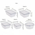 12/16/24pcs Reusable Food Storage Container with Lid, Sealed Plastic Box, Suitable for Kitchen Storage/Picnic/Camping and Office