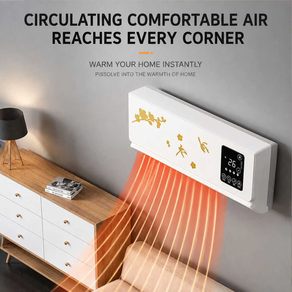 2 in 1 Portable Air Conditioner Heater Wall Mounted Ductless Cooling Heating Fan No Outdoor Unit Mini AC for Home Room RV