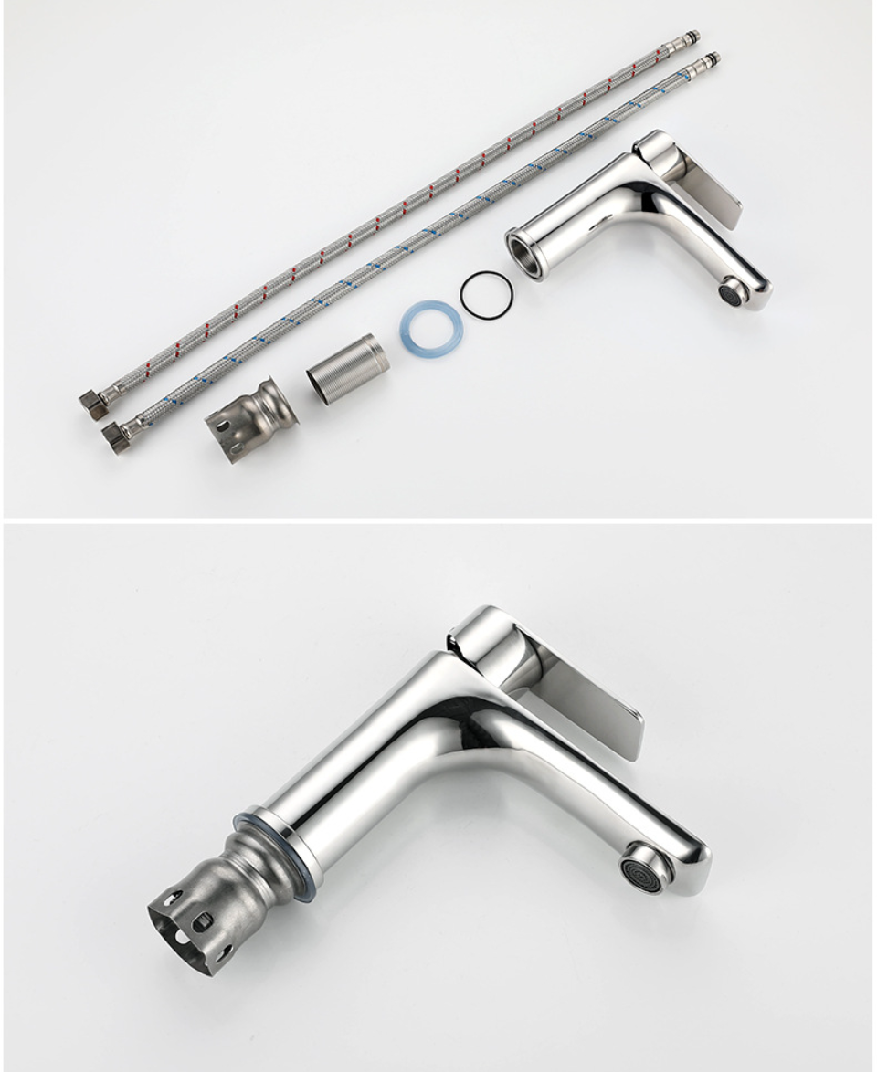 Bathroom Water Faucet Taps Cold and Hot Stainless Steel Single Hole Wash Basin Faucets Mixer Torneira Cascata Dourada