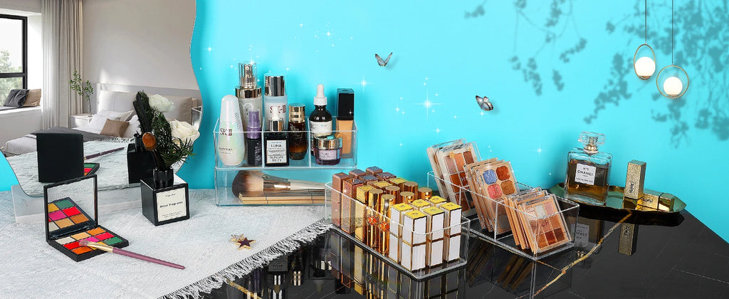 Makeup Organizer for Drawer, Makeup Organizer for Vanity, Countertop, Bathroom, Kitchen and Cabinet Storage Boxes