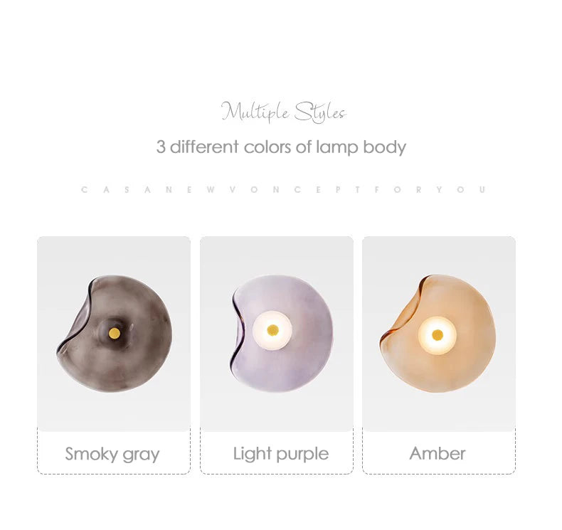 Light Luxury Postmodern Glass Wall Lamps Irregular Round Glass Minimalist Nordic Living Room Corridor Bedroom Bedside Wall Light