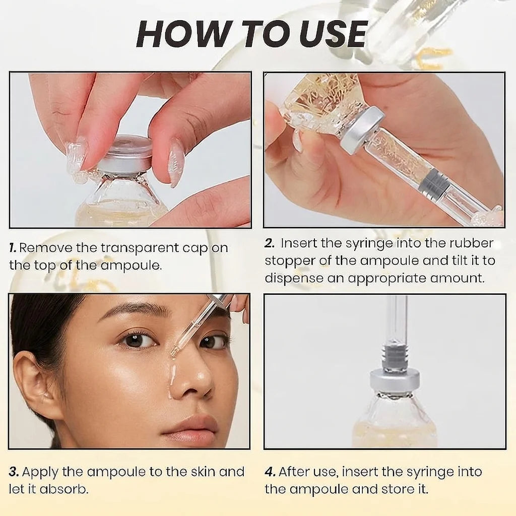 30ml Deep Collagen Silk Peptide Ampoule PDRN Firming Face Serum,Hydrating K-Beauty Essence for Elastic Glowing Skin Care 30/50ml