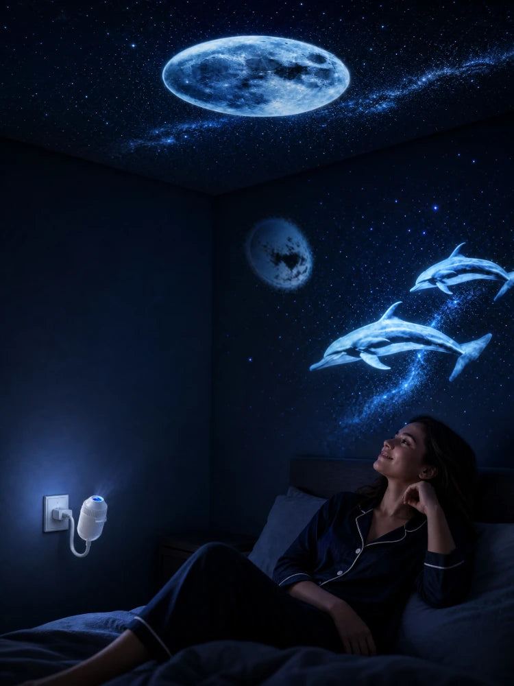 Galaxy Star Night Light Projector 2-in-1 USB Powered Bedroom Car LED Lighting Eye Protection Perfect Christmas Gift