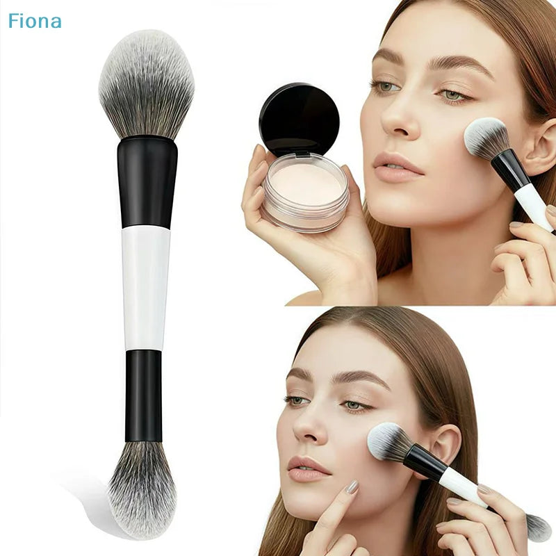 ✔Dual-Ended Foundation Face Brush Double-ended Powder Blush Contour And Eyeshadow Concealer Makeup Brushes