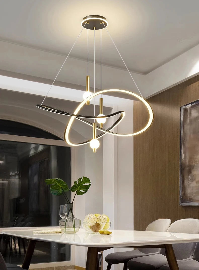 Modern Home Decor LED Pendant Light For Living Room Dining Room Indoor Lighting Dimmable With Remote Control