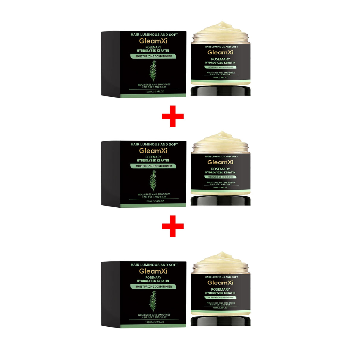Rosemary Hair Conditioner Smooth Hair Improve Dryness Repair Damaged Frizzy Hair Reduce Hair Splitting Strengthen Hair Care