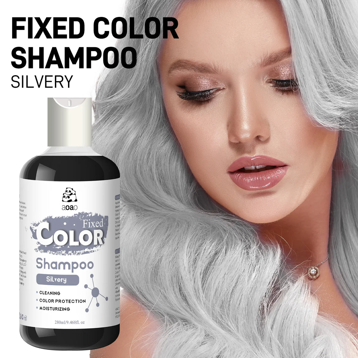 Silver color fixing shampoo cleansing hair color cleaning shampoo