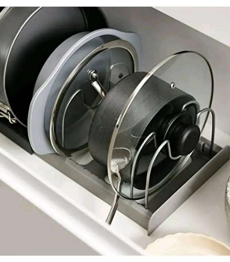 Adjustable Expandable Kitchen Drawer Organizer for Pots, Pans, Lids and Baking Trays
