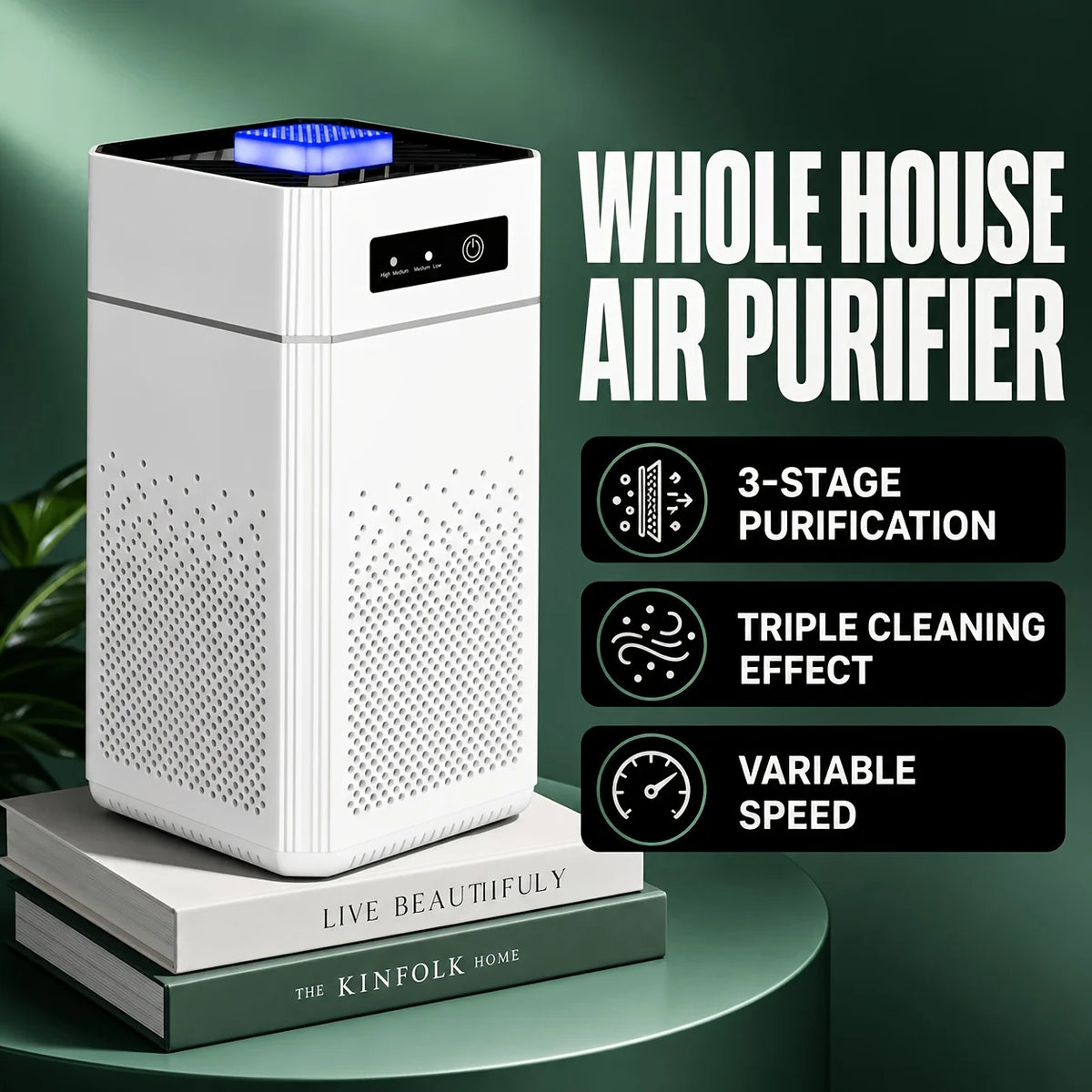 Portable Air Purifier Equipped with H13-Grade True HEPA Filter And Activated Carbon Filter, a Silent USB Air Purifier Capable