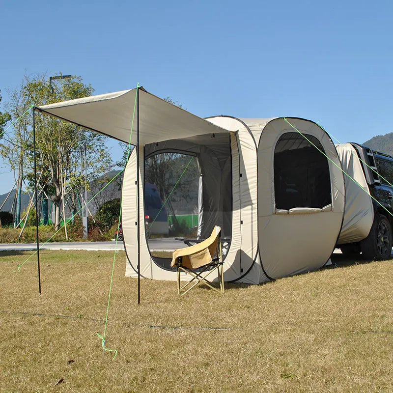 Car Tent trailer Tent, Car Tailgate Tent,Pop Up Car Rear Tent, SUV Tents Car Tents for Campers Multipurpose Truck Tent