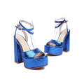 Big Size Oversize Large Size Sandals for Women and Ladies | Thick-Soled Thick Heeled Super High Heeled Sandals for Banquet Weddi