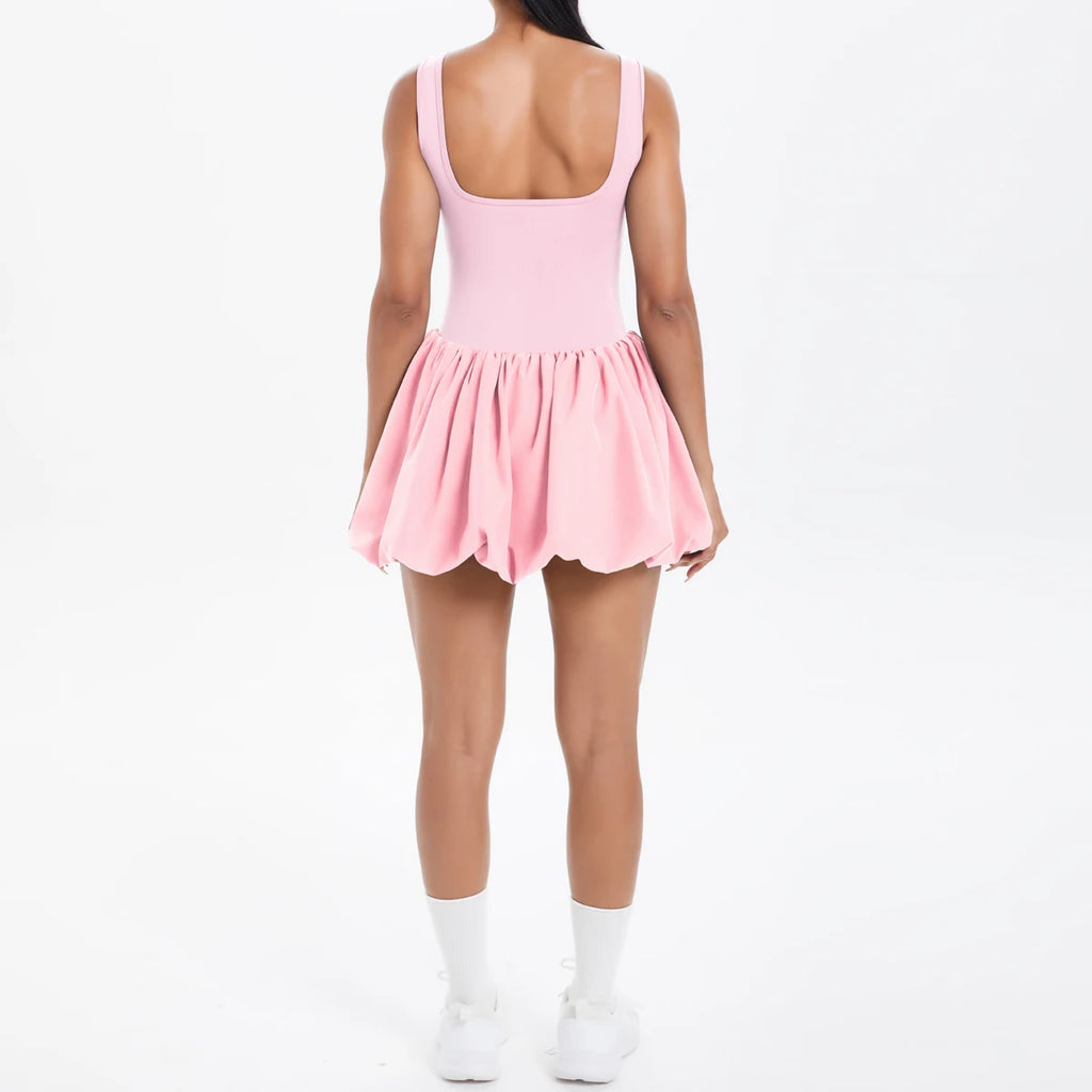 Athletic Yoga Fitness Dress Fitness High Stretch Slim Double Side Non-slip Women's Sports Dresses