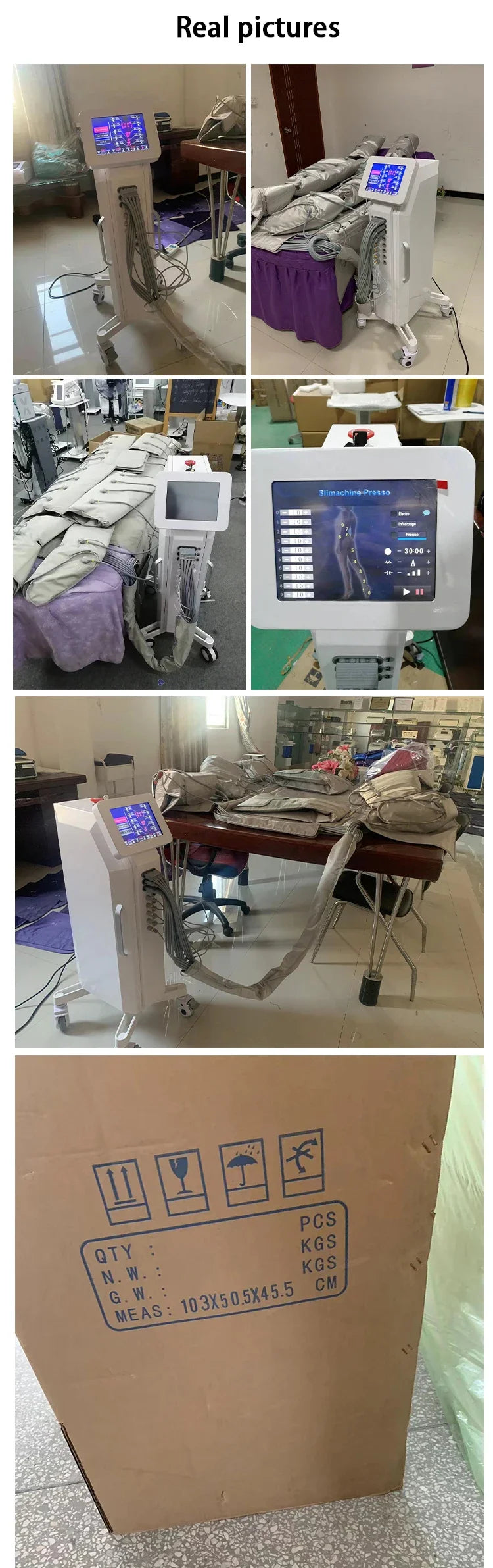 Professional 3 in 1 Ems Muscle Stimulator Pressotherapy Lymphatic Drainage Machine