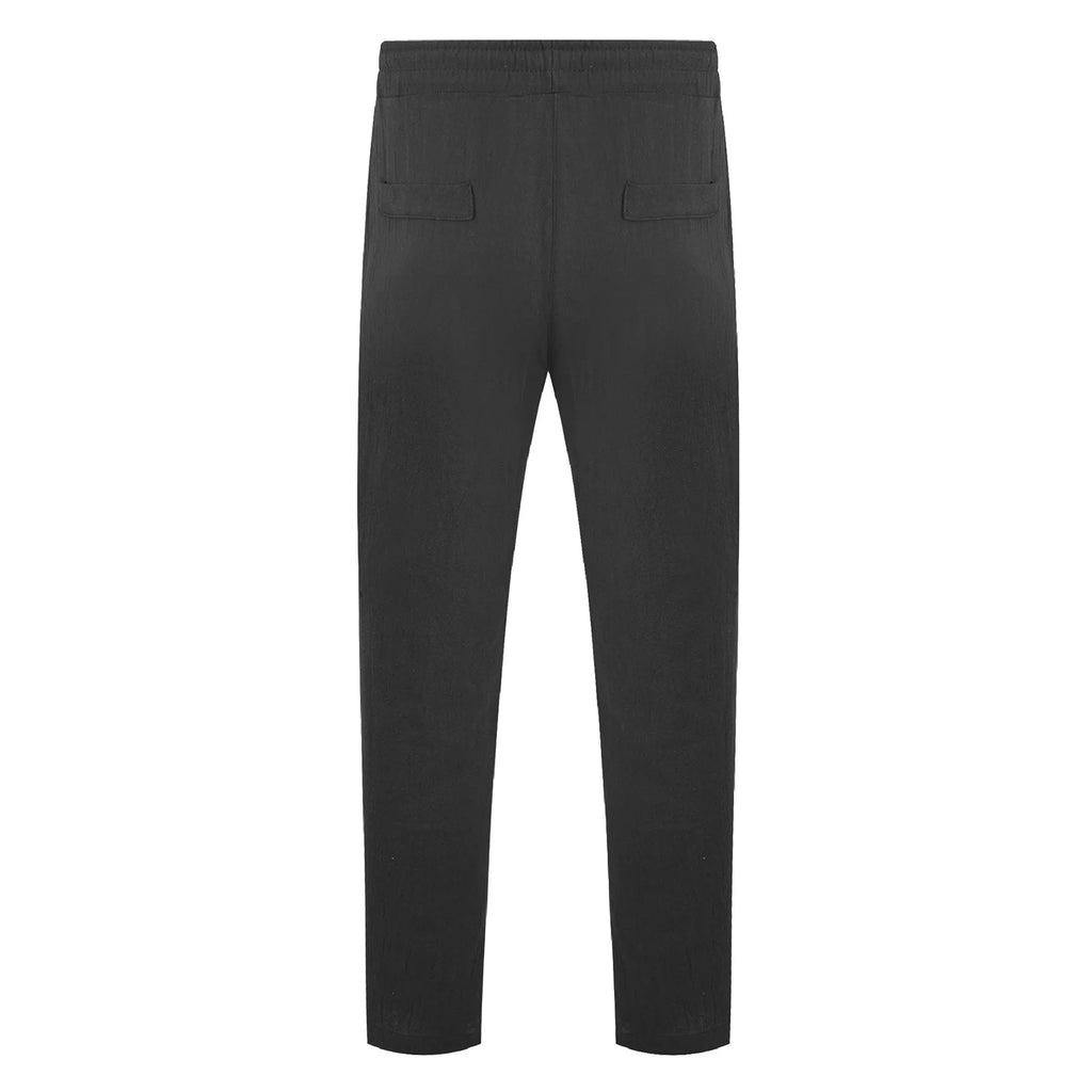 Mens Casual Loose Gym Jogging Fitness Sports Pants Drawstring Elastic Waistband Straight-Leg Trousers Yoga Training Sweatpants