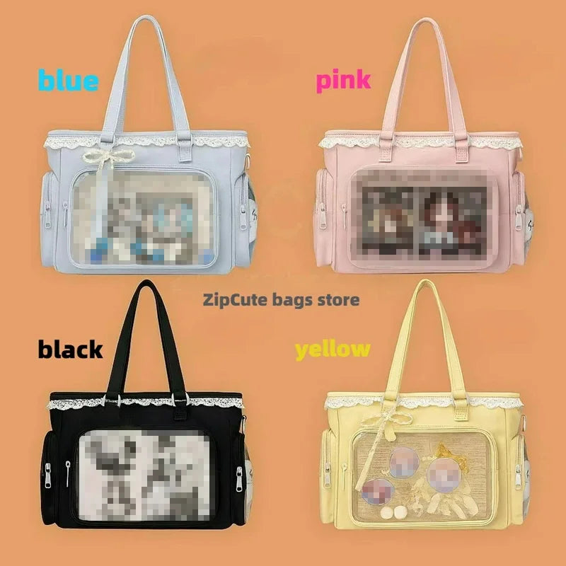 Large Capacity Ita Bag Anime Two-dimension Lolita Tote Bag Clear Window Crossbody Shoulder Bag Handbag Gift For Friends